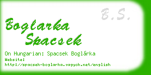 boglarka spacsek business card